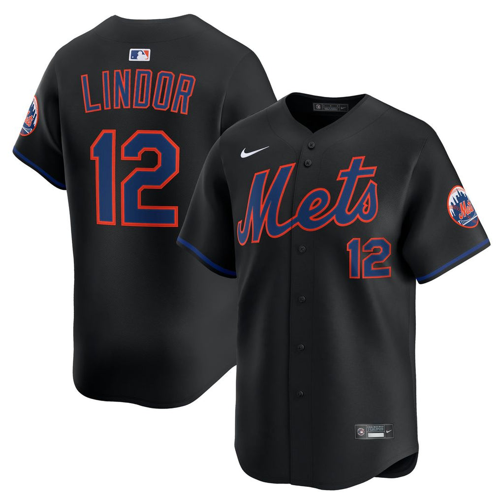 New York Mets Francisco Lindor Nike Road Limited Player Jersey - Gray
