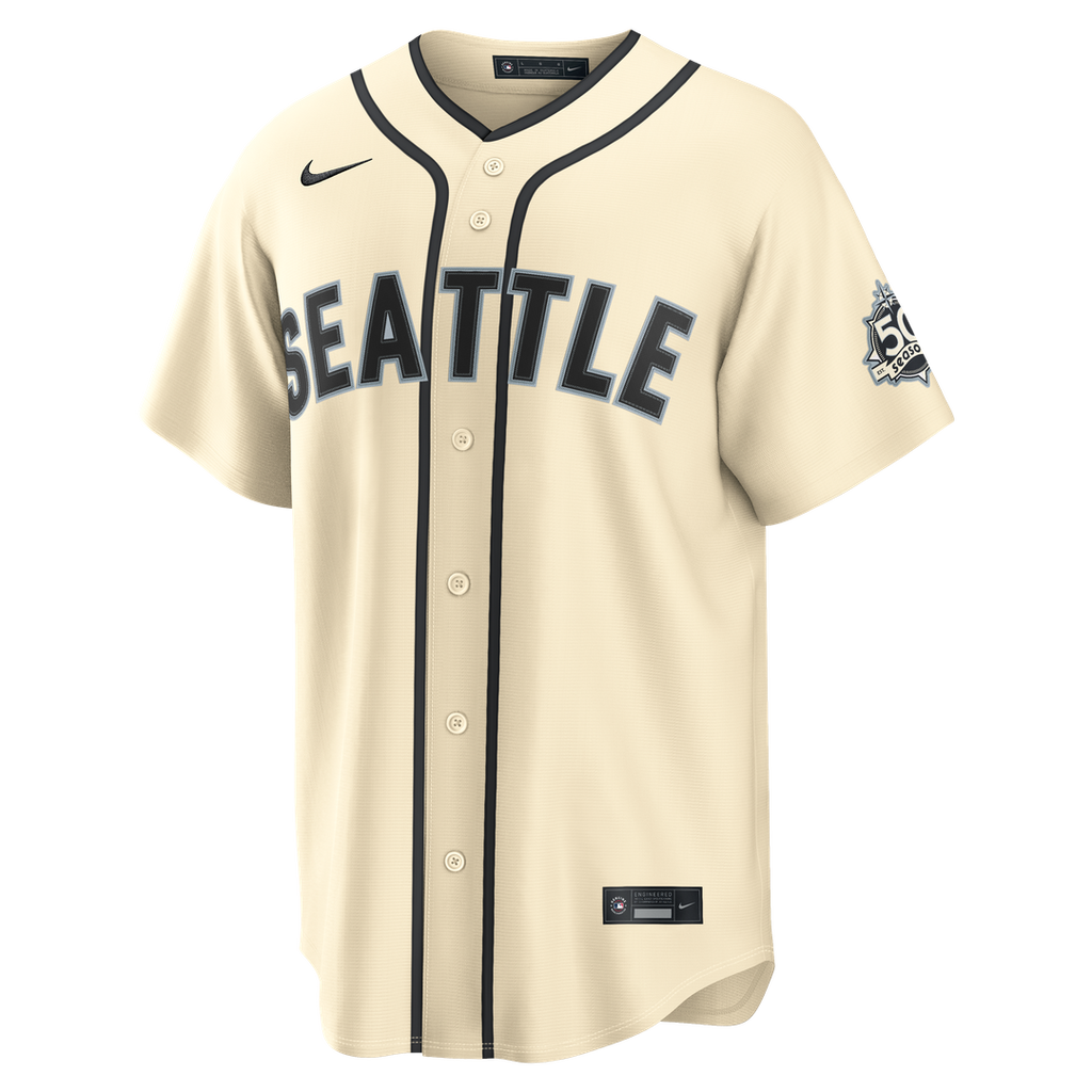 Seattle Mariners Cal Raleigh Nike Alternate Stadium Jersey - Cream