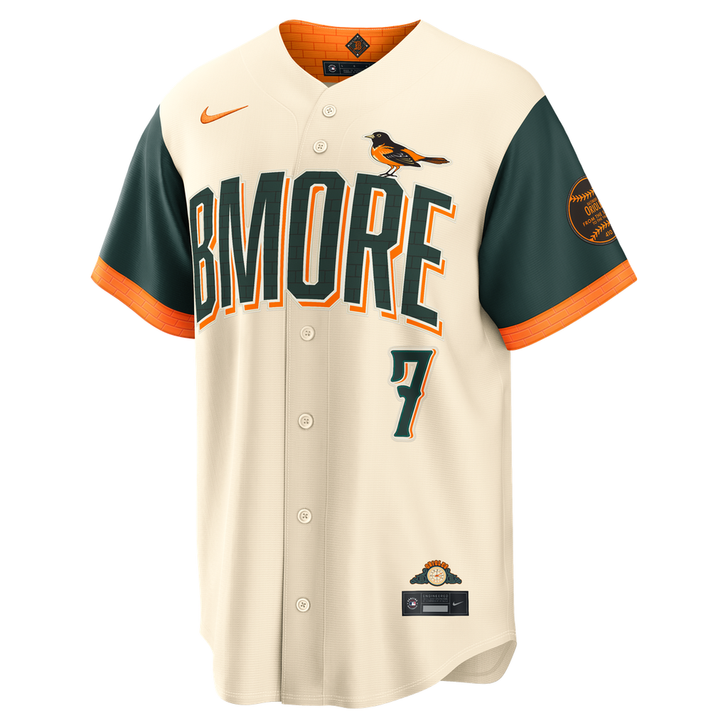 Baltimore Orioles Jackson Holliday Nike 2026 City Connect Stadium Jersey - Cream
