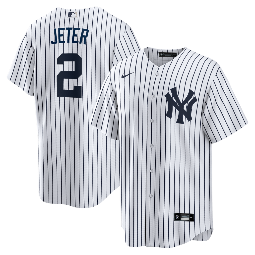New York Yankees Derek Jeter Nike Home Retired Player Replica Jersey - White