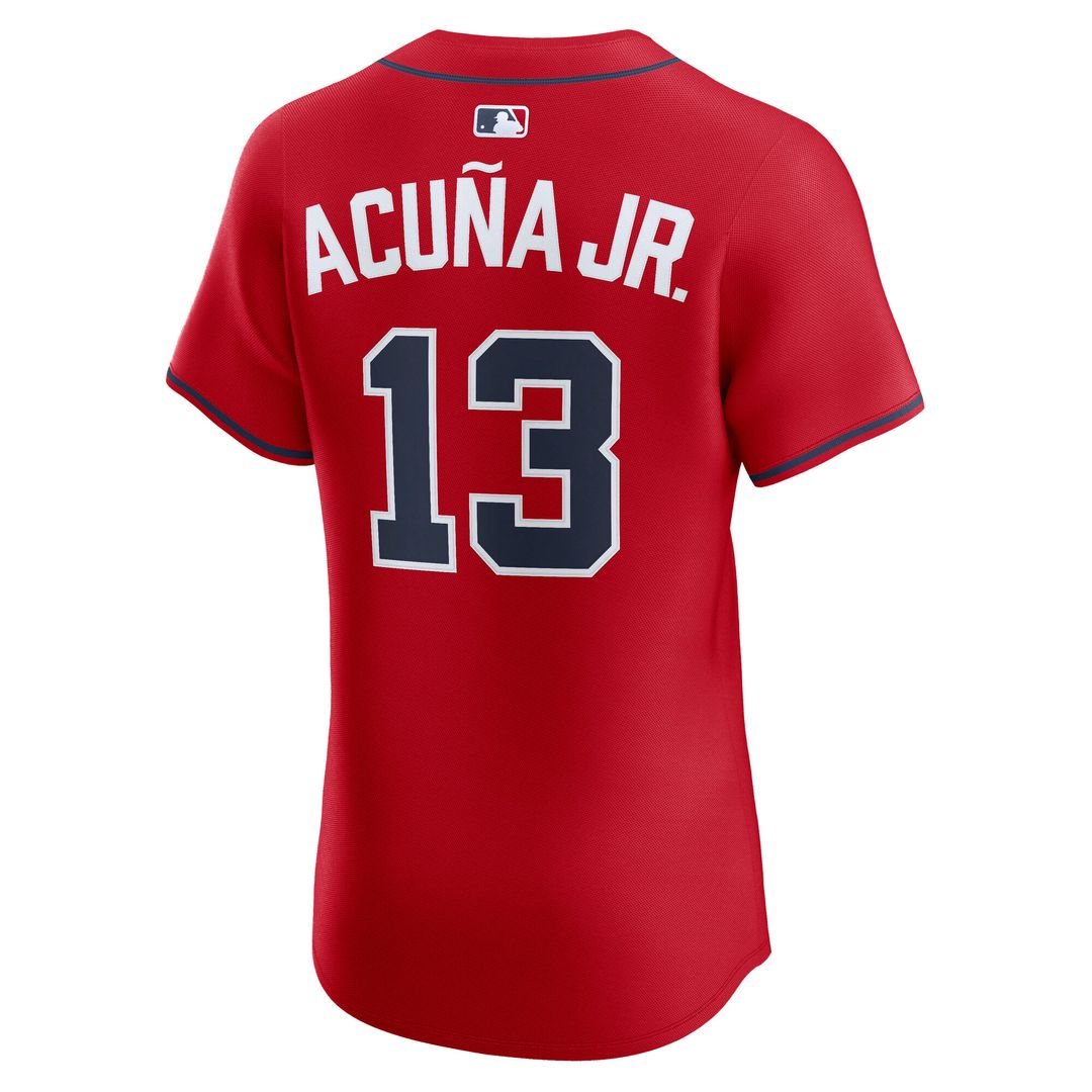 Atlanta Braves Ronald Acuña Jr. Nike Alternate 2 Elite Jersey - Red