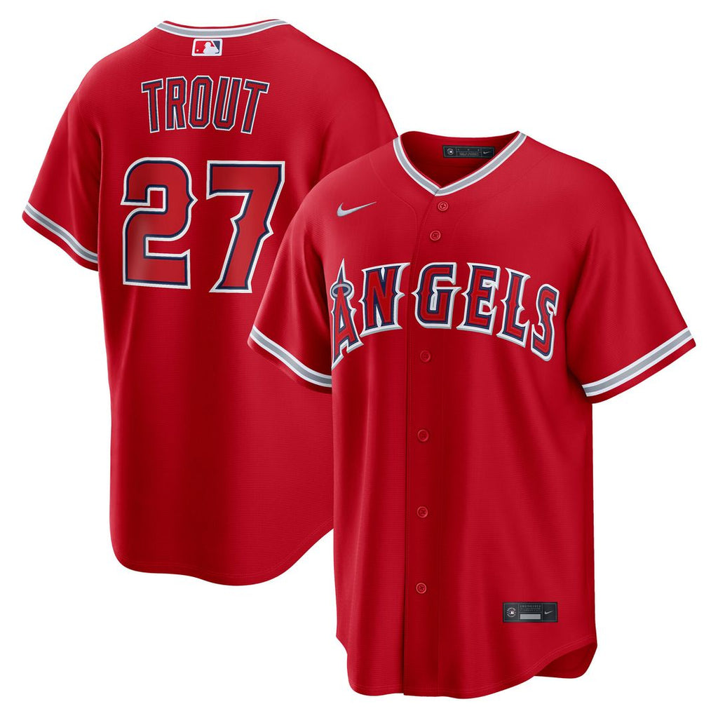Los Angeles Angels Mike Trout Nike Road Replica Jersey - Gray